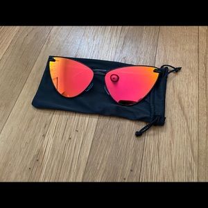 Mirror Holo Red Cat Eye Sunglasses